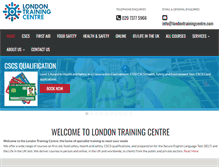 Tablet Screenshot of londontrainingcentre.com